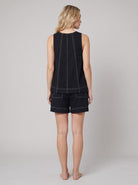 Luna Two Piece Set | Washed Canvas Crop Tank & Elastic Waistband Shorts for Women 6
