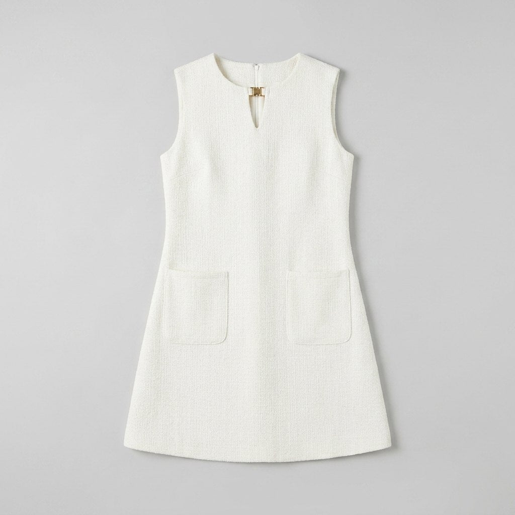 Luna Women's Dress | Textured Fabric, A-Line Mini Summer Dress 2