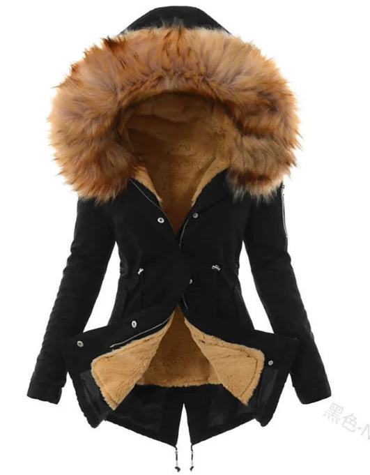 Madeleine Women's Long Winter Coat – Insulated Wind Resistant Elegant Overcoat 2