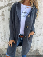 Mara Long Cardigan | Soft Draped Open Front Layering for Women 1