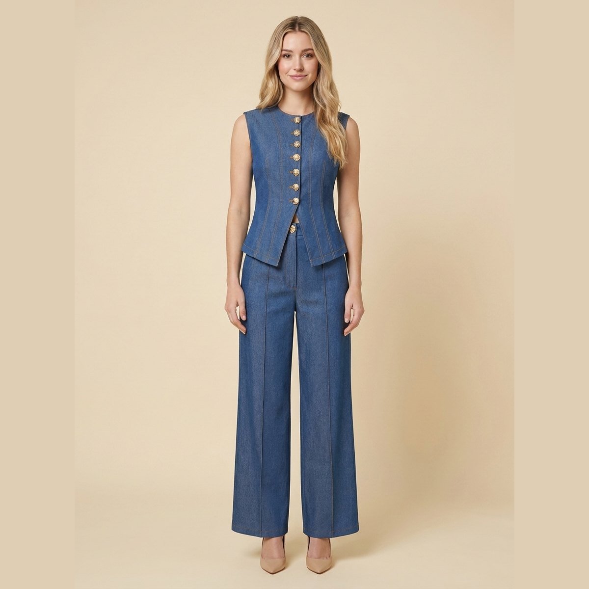 Mela Women's Loungewear Set | Comfortable Woven, Sleeveless Design 0