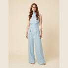 Mira Blouse and Pants Set | Cotton-Linen Blend, Sleeveless, Wide-Leg 2
