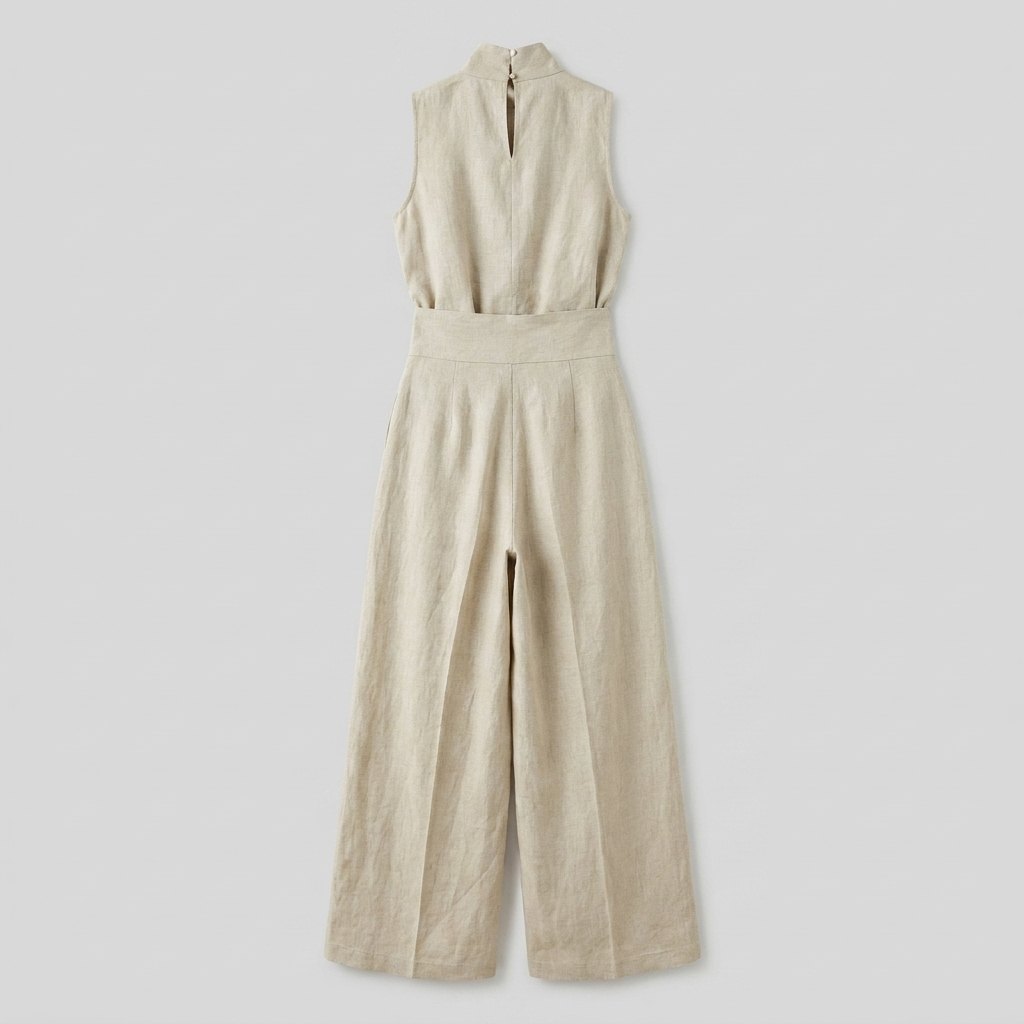 Mira Blouse and Pants Set | Cotton-Linen Blend, Sleeveless, Wide-Leg 5