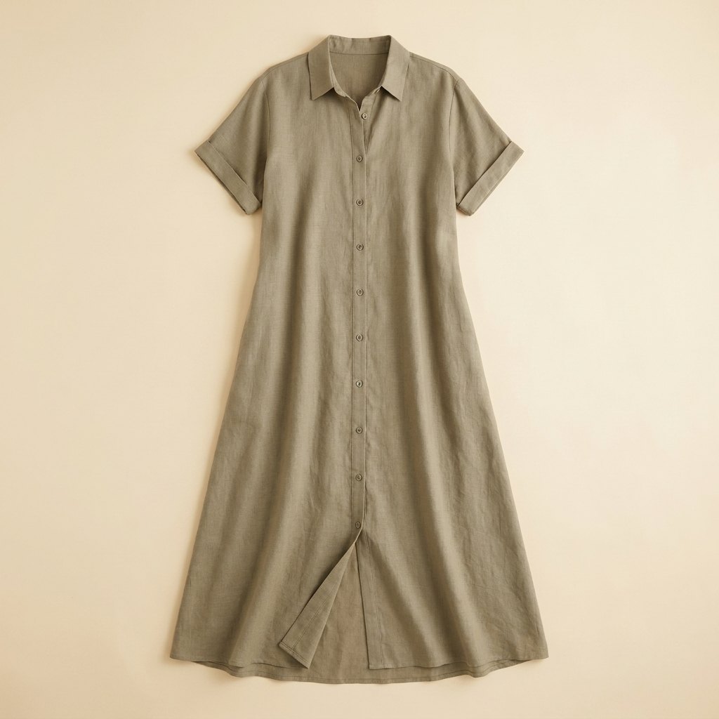 Mira Maxi Dress | Linen Blend, Short Sleeves, Casual Summer Dress 3