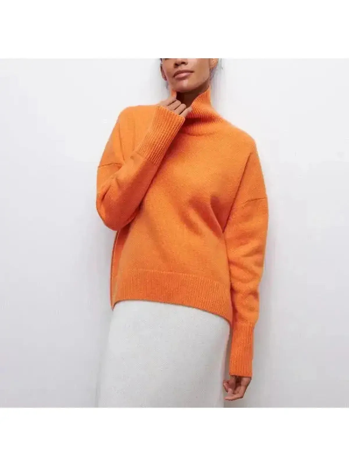 Mira Oversized Turtleneck Sweater | Soft Cotton Blend, Relaxed Fit 2