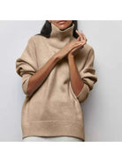 Mira Oversized Turtleneck Sweater | Soft Cotton Blend, Relaxed Fit 4