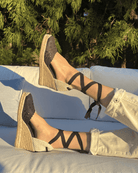 Mira Wedge Espadrille | 100% Linen, Jute Wrapped Heel, Womens Espadrille Wedges 1