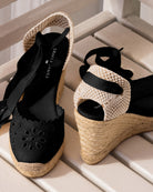 Mira Wedge Espadrille | 100% Linen, Jute Wrapped Heel, Womens Espadrille Wedges 3