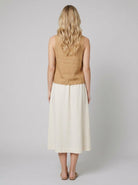Mira Women's Blouse | Linen Tailored Fit, Bow Tie Detail 3
