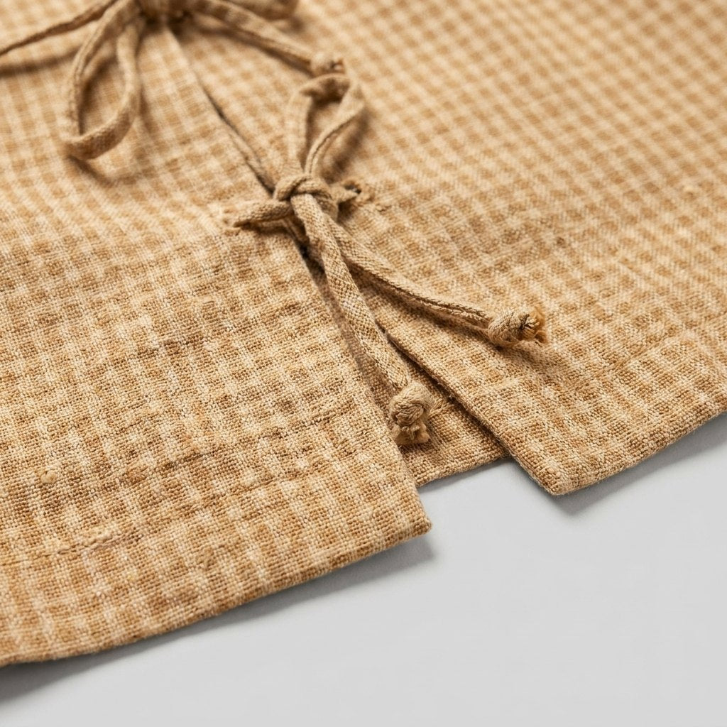 Mira Women's Blouse | Linen Tailored Fit, Bow Tie Detail 5