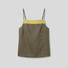 Mira Women's Top | Breathable Linen Tank Top, Adjustable Straps, Colorblock Design 4