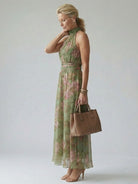 Mirelle Midi Dress | Floral Pattern, Sleeveless Halter Neck 2