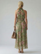 Mirelle Midi Dress | Floral Pattern, Sleeveless Halter Neck 3