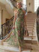 Mirelle Midi Dress | Floral Pattern, Sleeveless Halter Neck 6