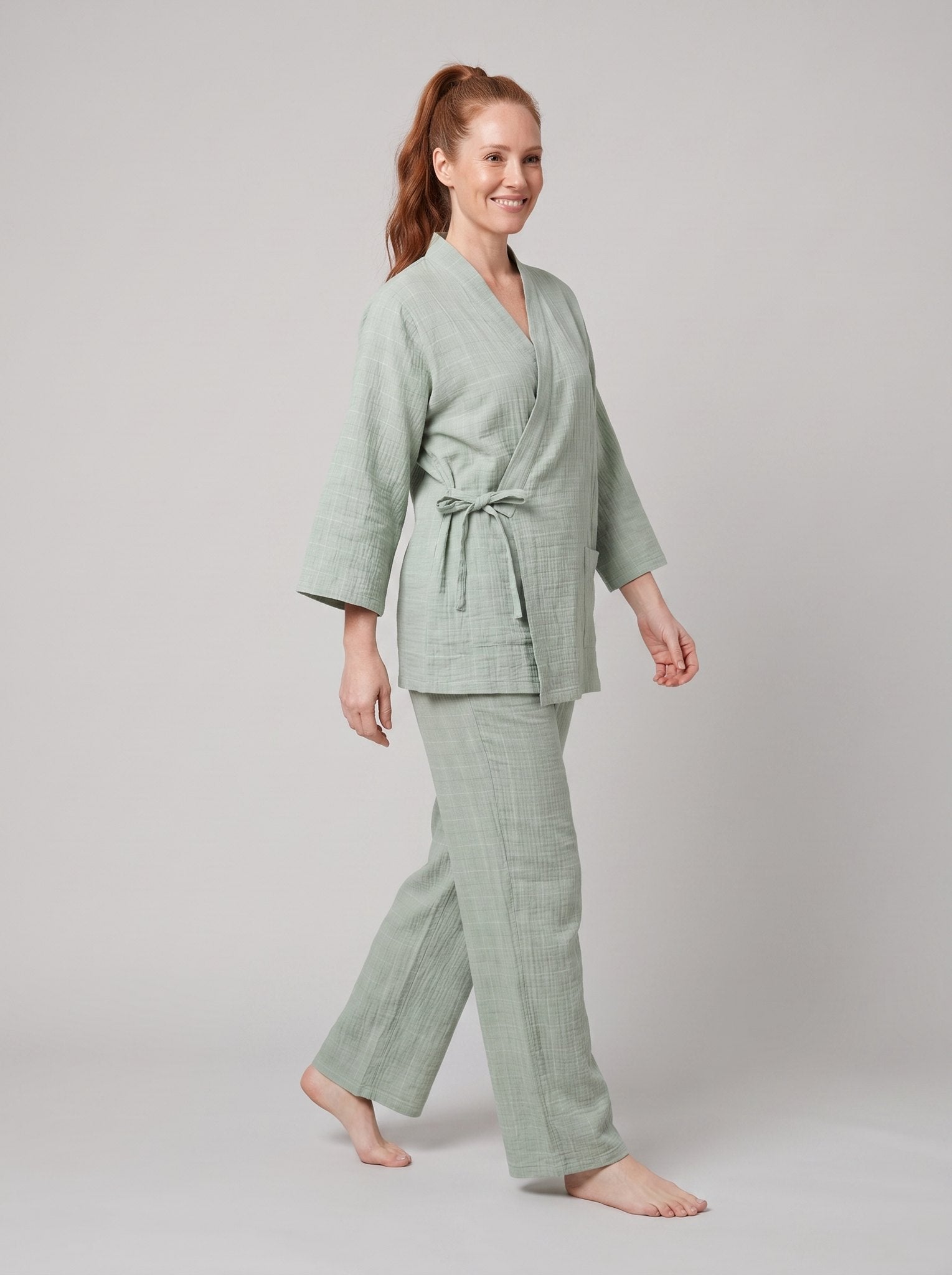 Nara Linen Wrap Set | Lightweight, Kimono-Inspired, Relaxed Fit 2
