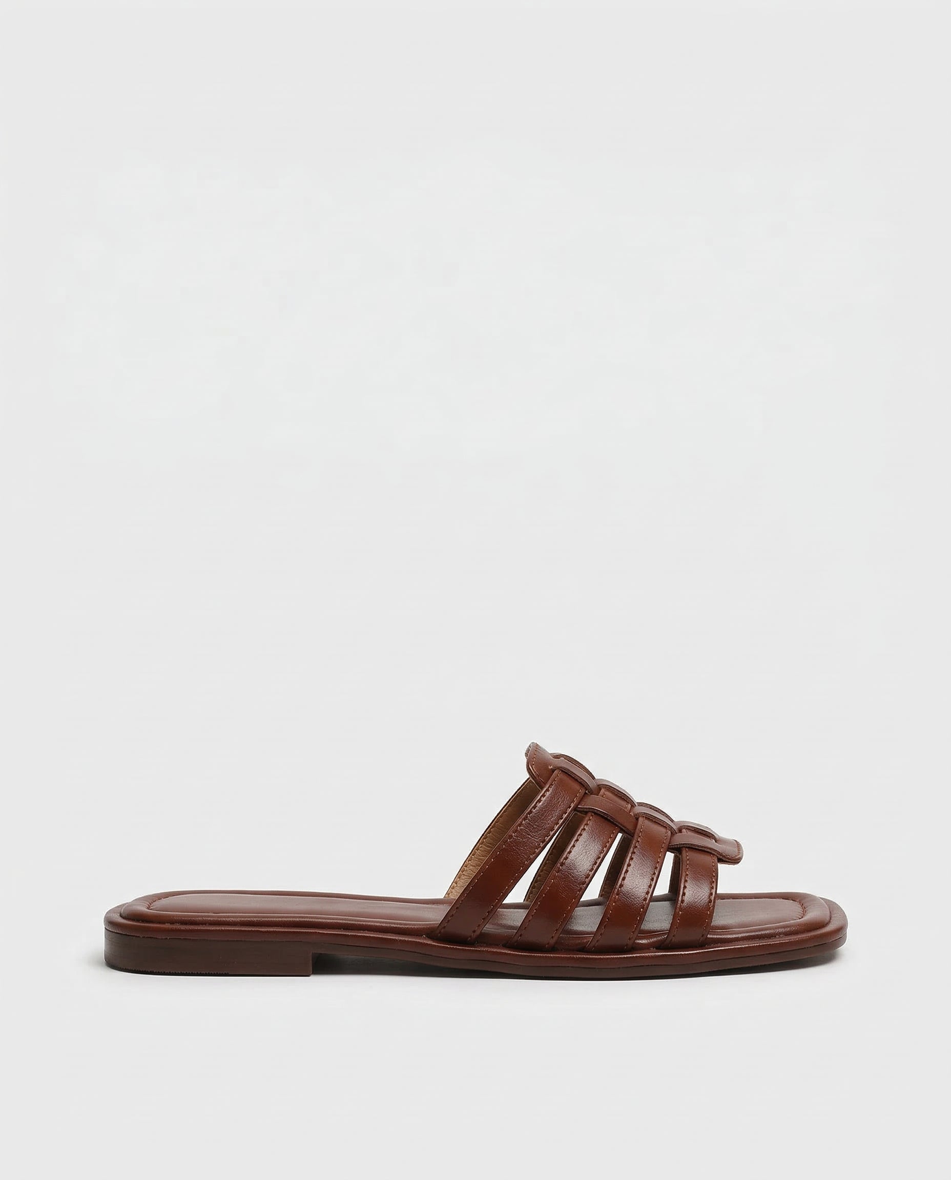 Navi Leather Slides | Hand-Woven, Vegan Friendly, Cushioned Insole 0