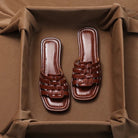 Navi Leather Slides | Hand-Woven, Vegan Friendly, Cushioned Insole 6