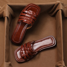 Navi Leather Slides | Hand-Woven, Vegan Friendly, Cushioned Insole 7