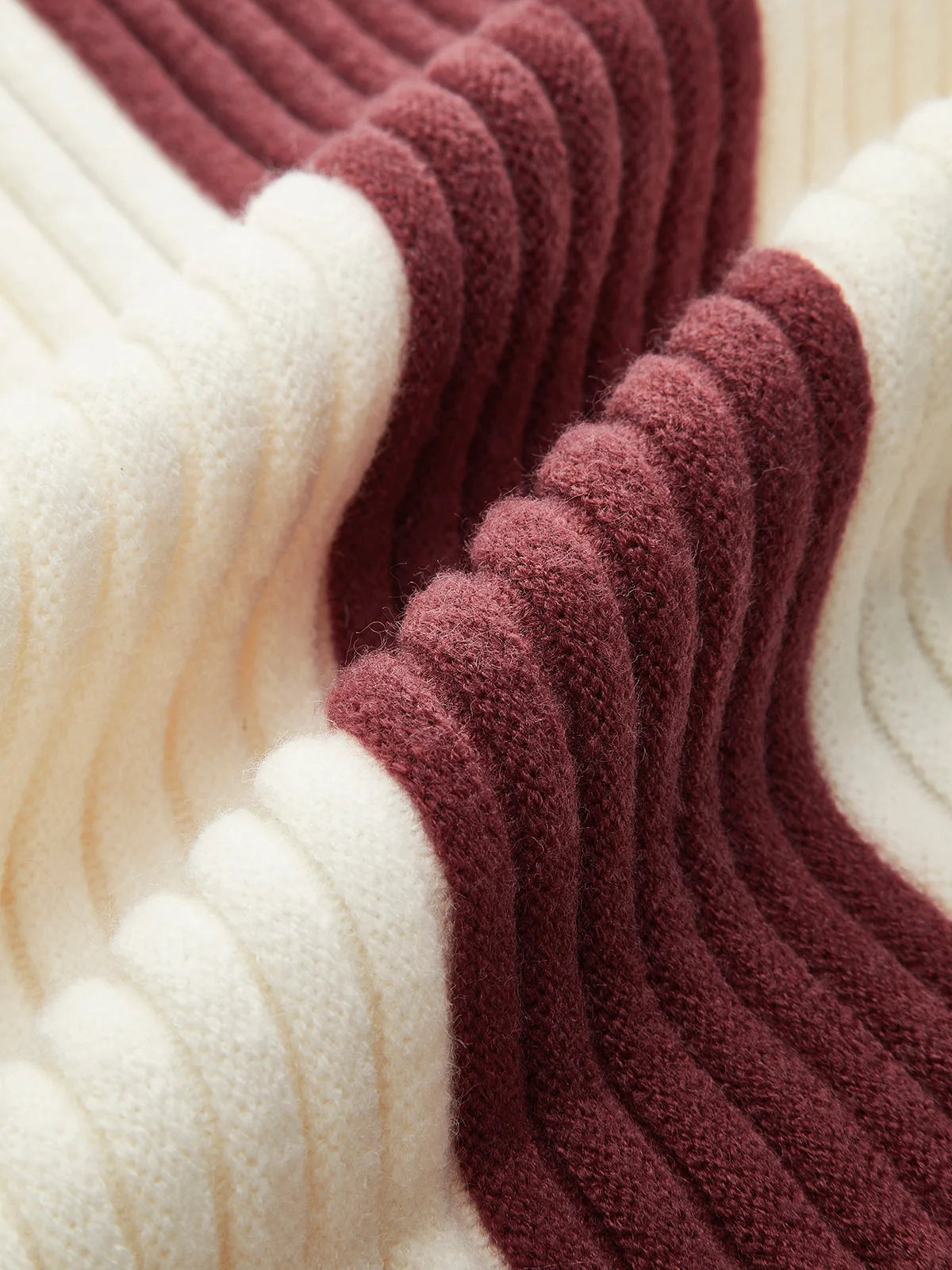 Nora Colour-Block Sweater for Women | Ribbed Knit, Hip Length 6