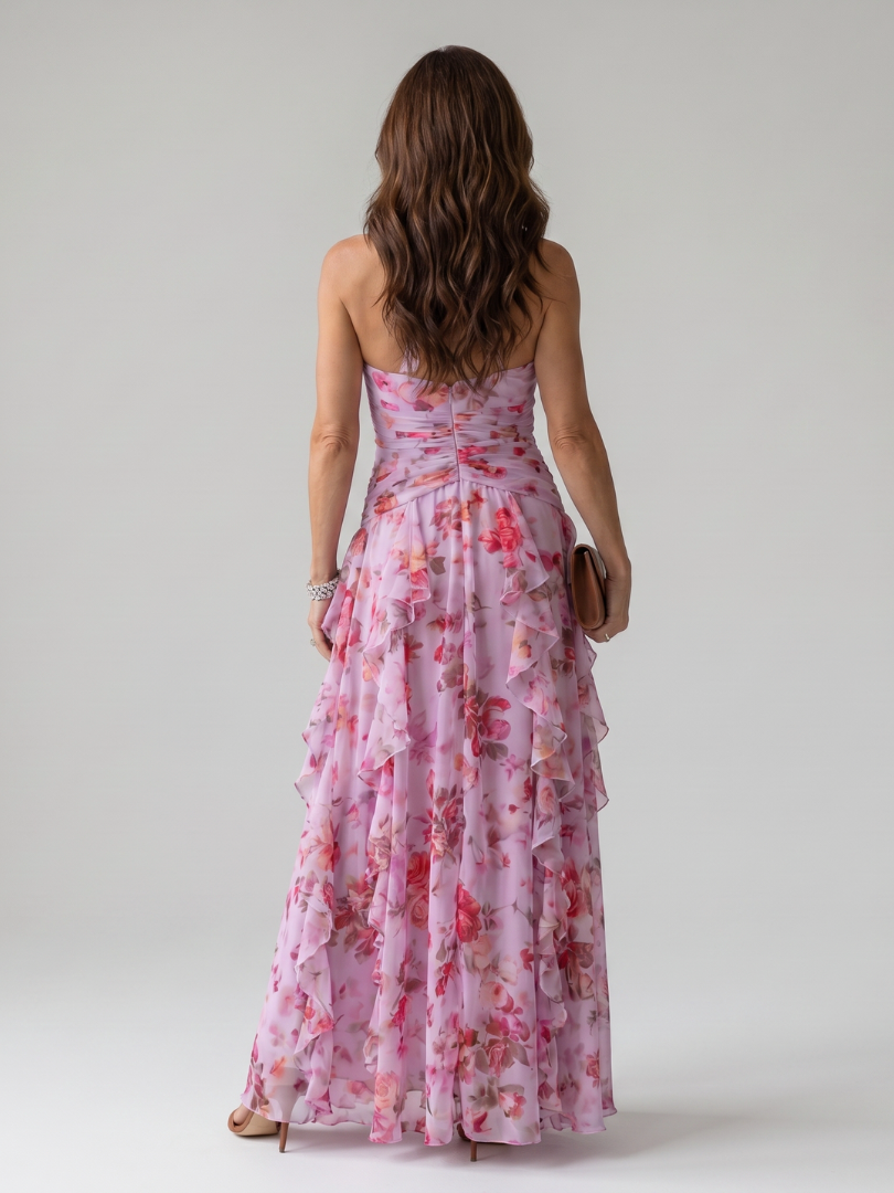 Nora Maxi Dress | Lightweight Summer Dress, Halter Neck, Ruched Bodice 3