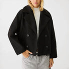 Nora Women's Coat | Cropped, Double-Breasted, Notched Lapels 1