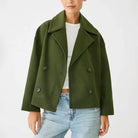 Nora Women's Coat | Cropped, Double-Breasted, Notched Lapels 2