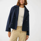 Nora Women's Coat | Cropped, Double-Breasted, Notched Lapels 3