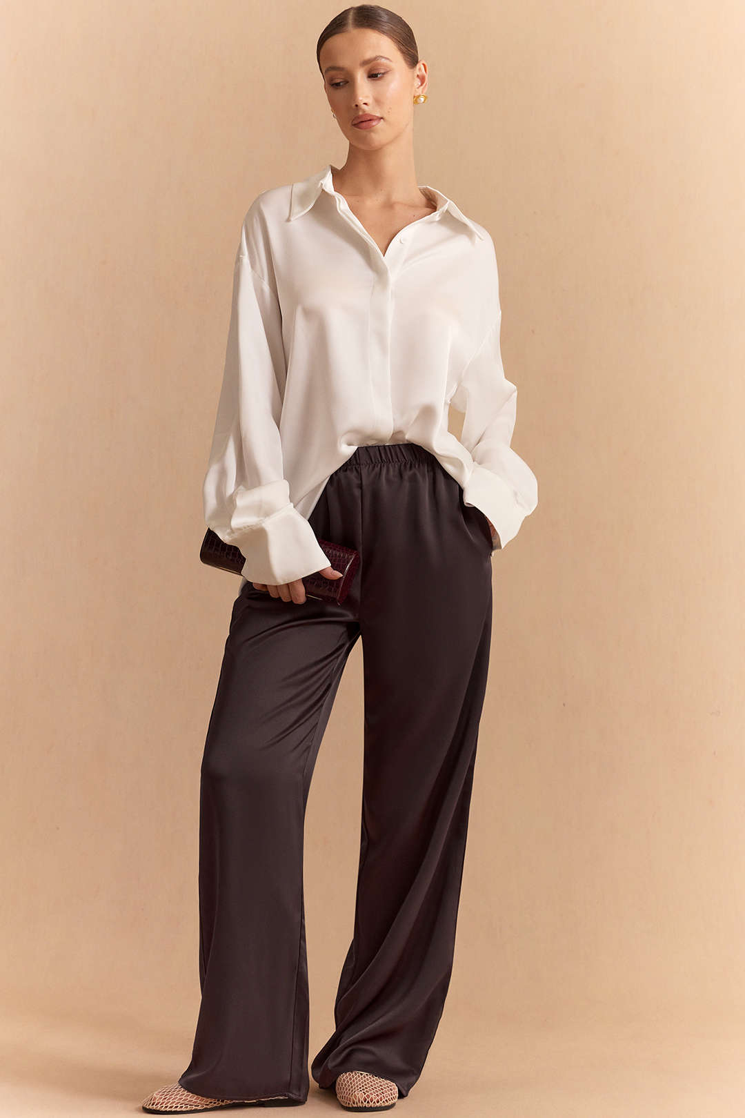 Nora Women's Pants | Smooth Polyester, Straight Leg 0