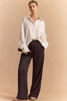 Nora Women's Pants | Smooth Polyester, Straight Leg 0
