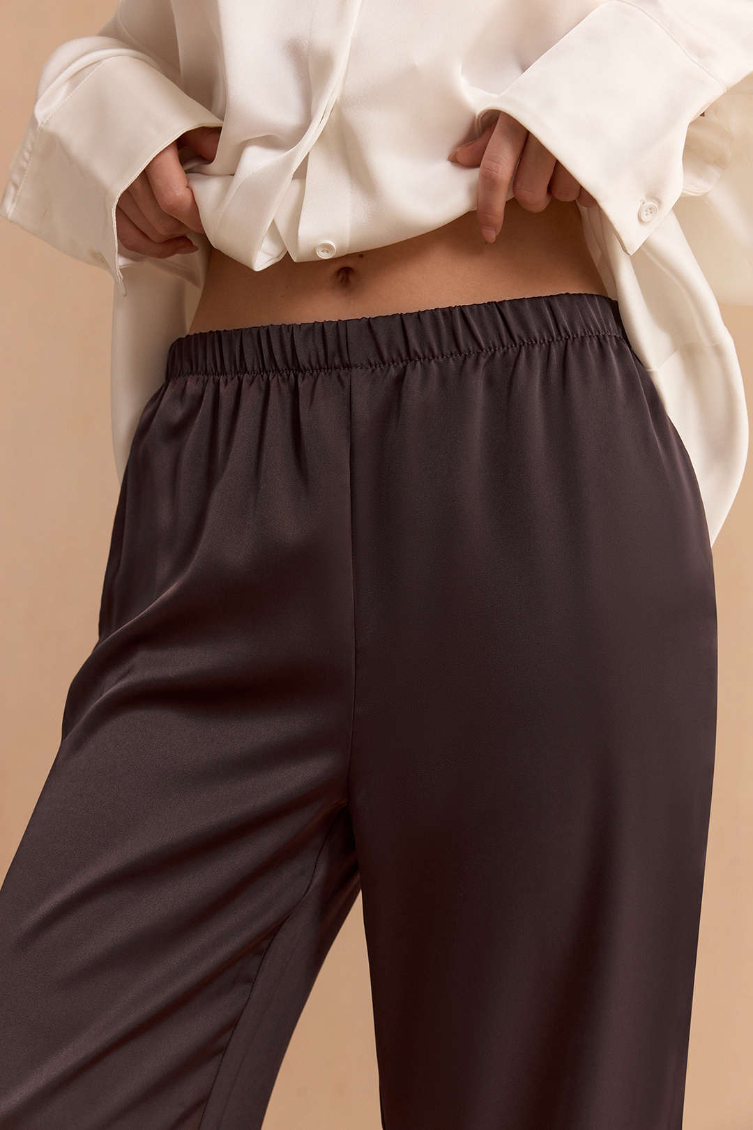 Nora Women's Pants | Smooth Polyester, Straight Leg 2