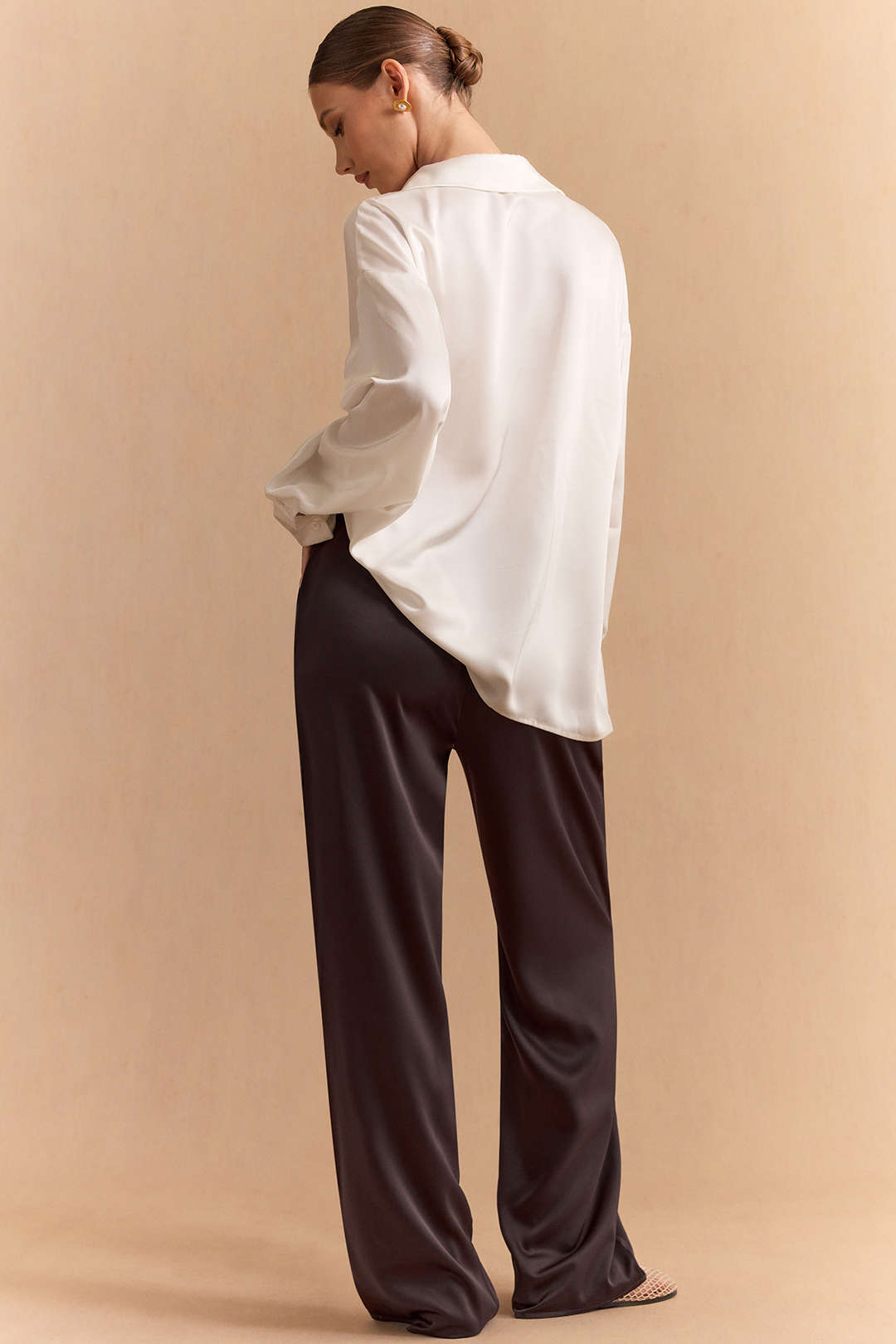 Nora Women's Pants | Smooth Polyester, Straight Leg 4