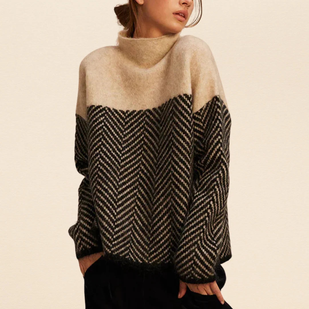 Olivia Women's Sweater | Slim-Fit, Fine Knit Turtleneck 0