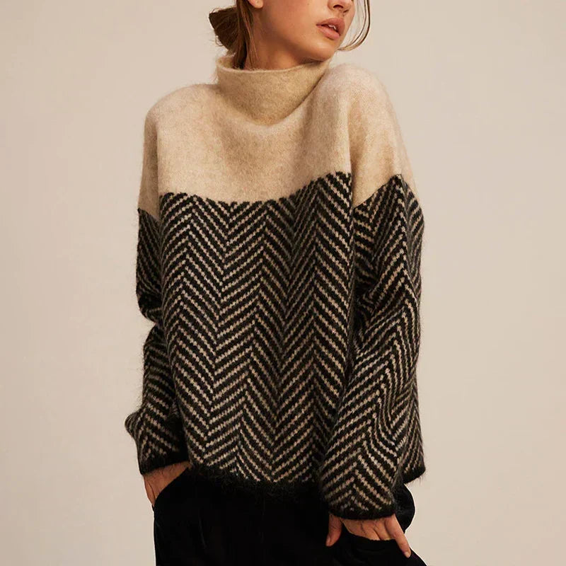 Olivia Women's Sweater | Slim-Fit, Fine Knit Turtleneck 1