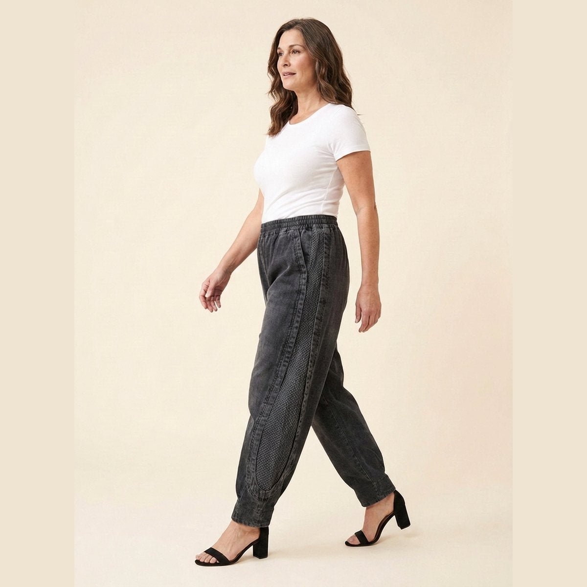 Palo Plus Size Jeans | Cotton Blend, Patchwork Design 1