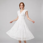 Pavia Flutter Sleeve Dress | Lightweight Summer Wedding Guest Dresses 1