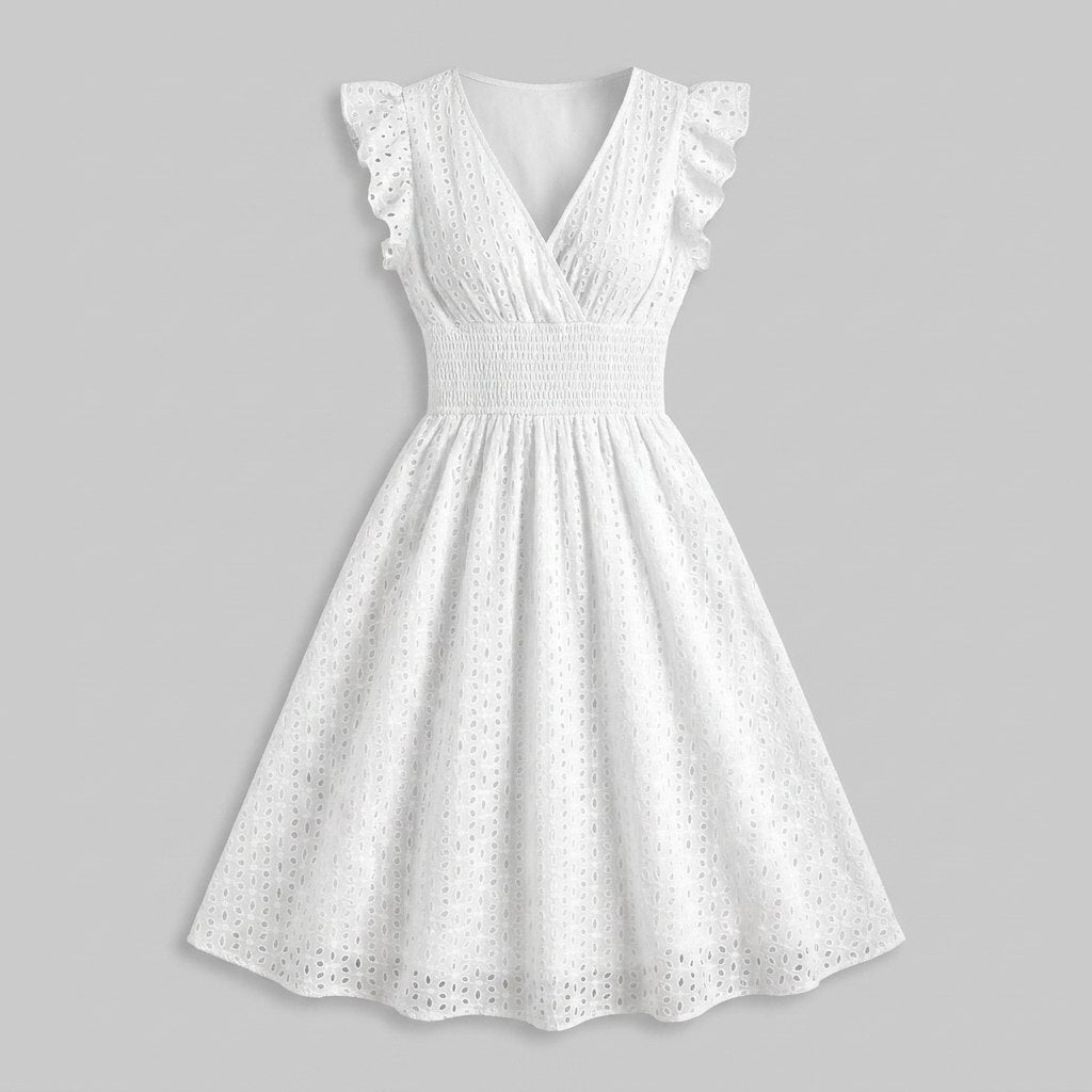 Pavia Flutter Sleeve Dress | Lightweight Summer Wedding Guest Dresses 2