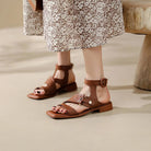 Pavla Leather Sandal | Genuine Leather, Adjustable Ankle Strap 4