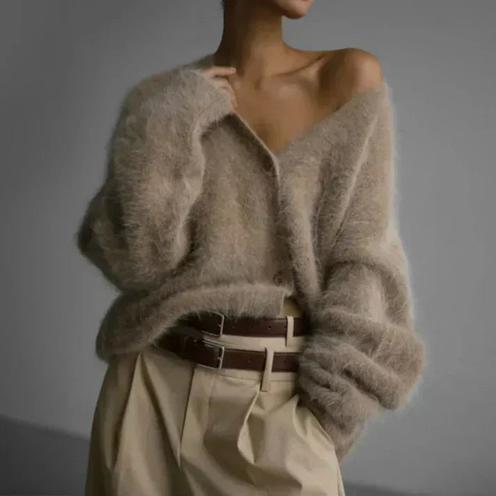 Perry Oversized Sweater for Women | Soft-Touch Knit, Neutral Tones 0