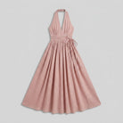 Phaedra Maxi Dress | Cotton-Linen Halter, Flowy Summer Dress for Wedding Guests 3