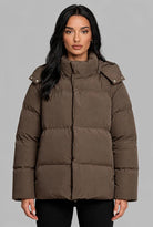 Puffer Jacket with Snap Hood 2
