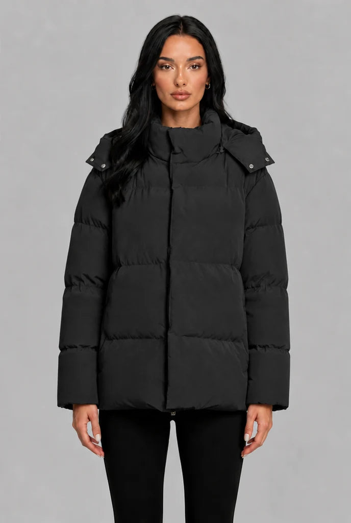Puffer Jacket with Snap Hood 5