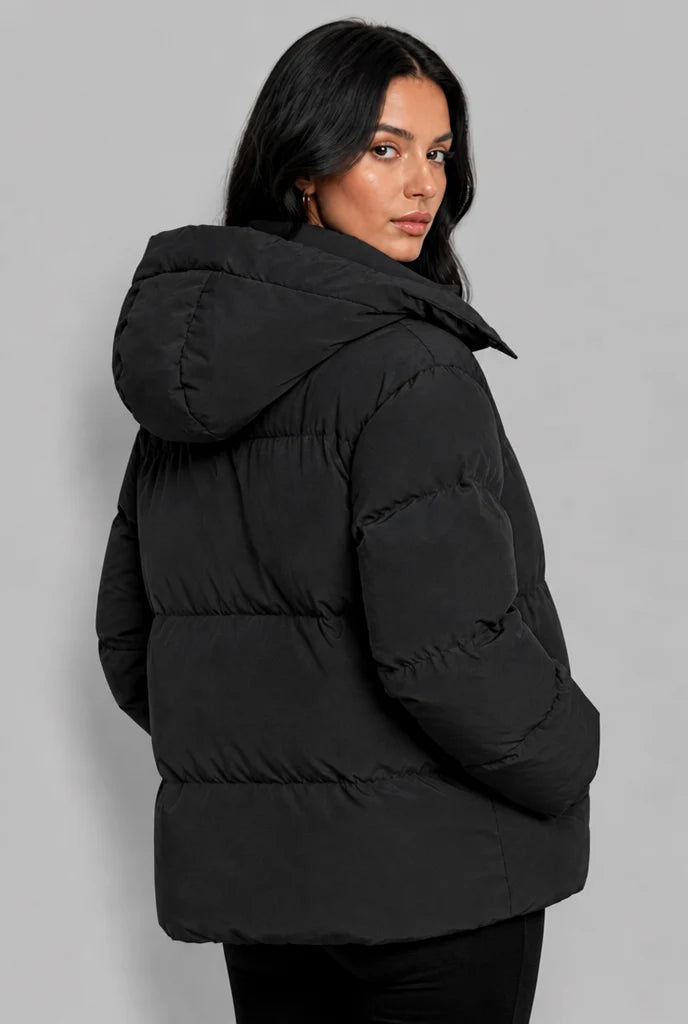 Puffer Jacket with Snap Hood 8