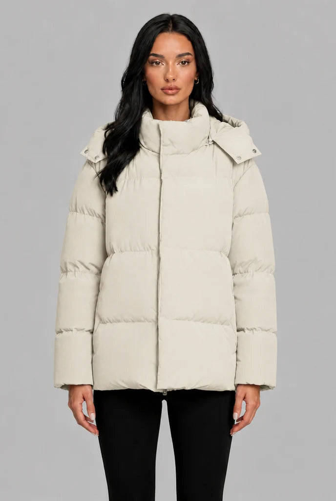 Puffer Jacket with Snap Hood 9