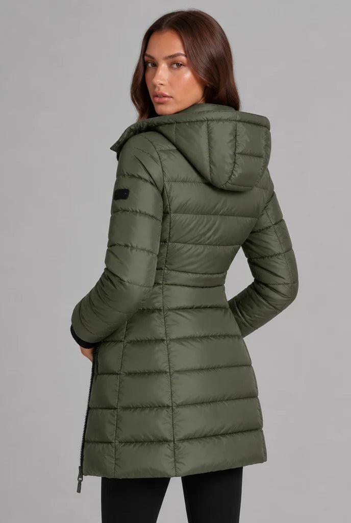 Quilted Hooded Puffer Coat 7