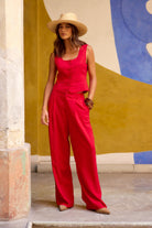 Raya Tailored Pants | Mid Rise, Full Length, Side Pockets 3
