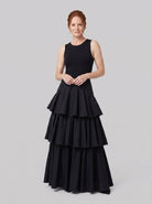 Rielle Maxi Skirt | Pleated Tiered, Lined Design, Elastic Panels 0