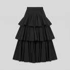Rielle Maxi Skirt | Pleated Tiered, Lined Design, Elastic Panels 4