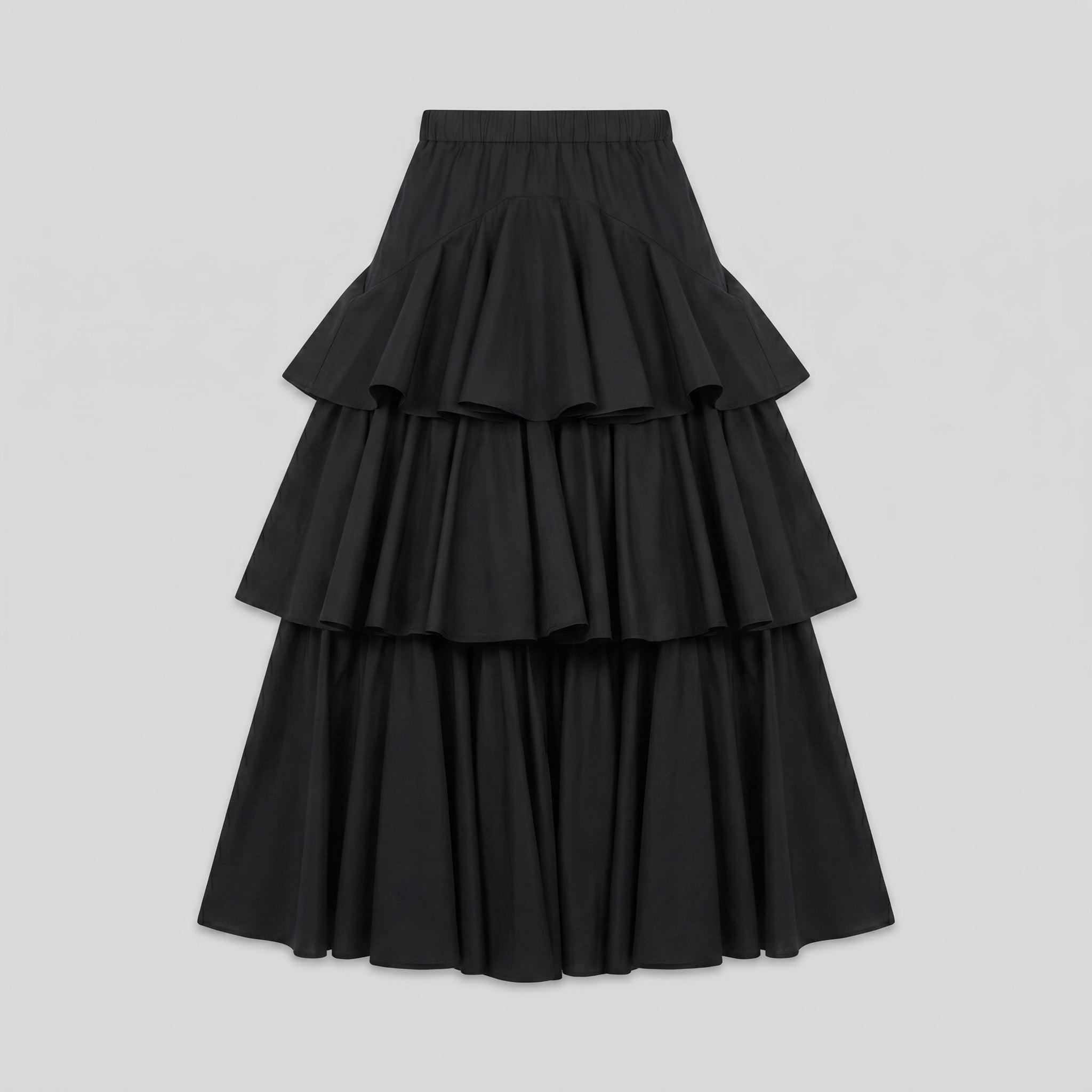 Rielle Maxi Skirt | Pleated Tiered, Lined Design, Elastic Panels 4
