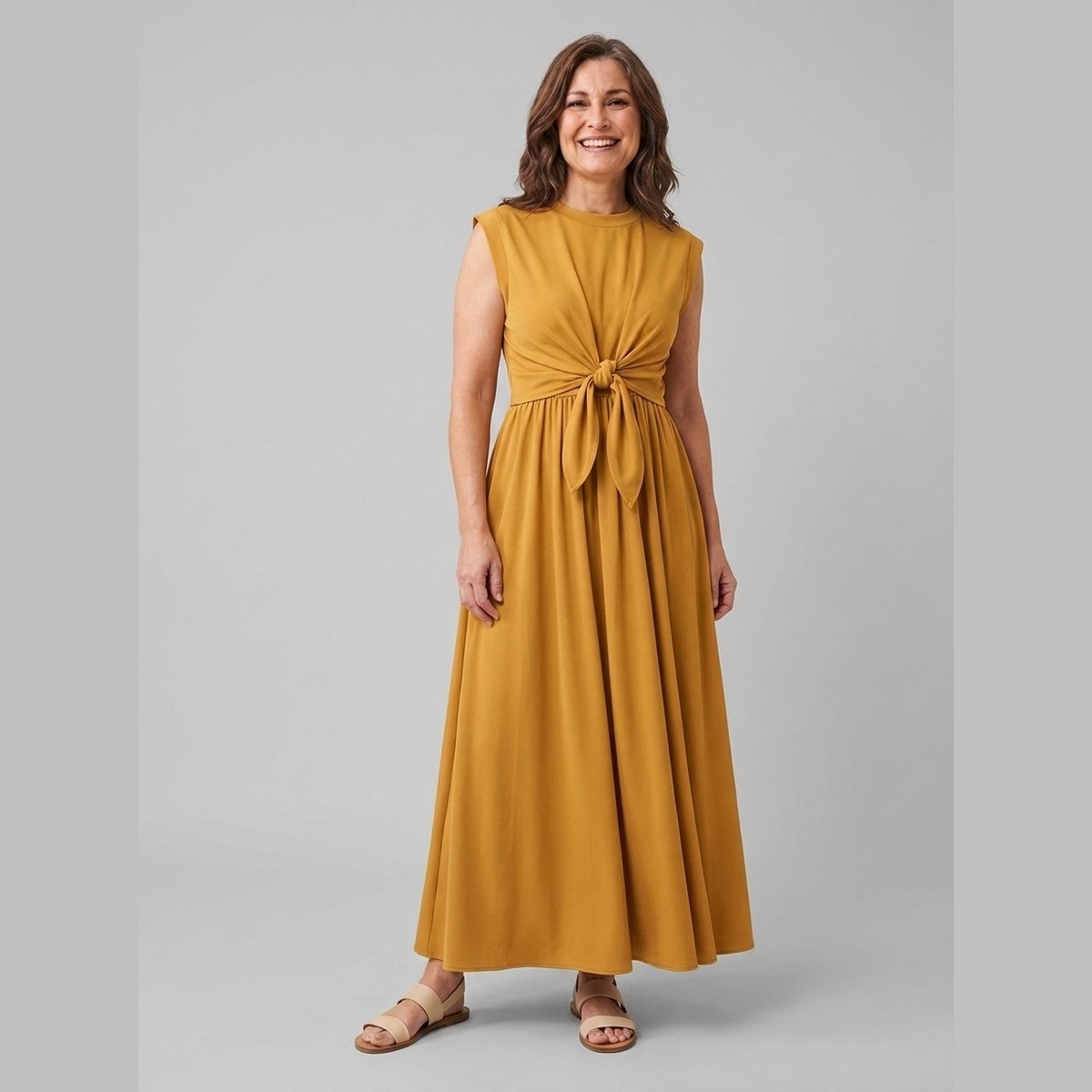 Rina Maxi Dress | Sleeveless, Soft Fabric, Tie-Up Neckline, Summer Dresses for Women 0