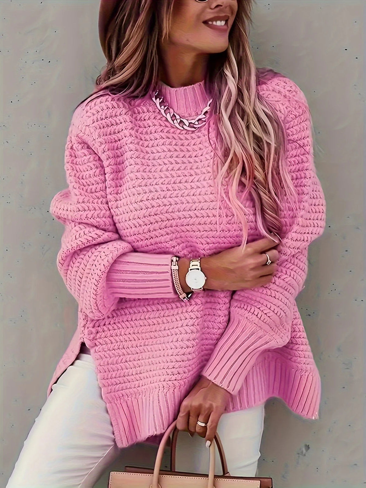 Riona Oversized Sweater | Chunky Knit, Longline Pullover in XS-3XL 4